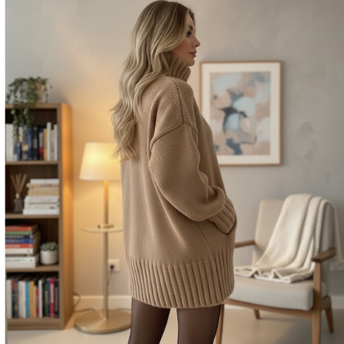 Abito Maglione Invernale Donna Chic, Caldo e Super Morbido