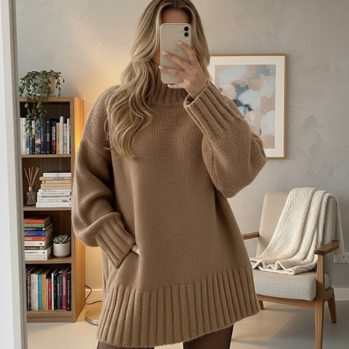 Abito Maglione Invernale Donna Chic, Caldo e Super Morbido