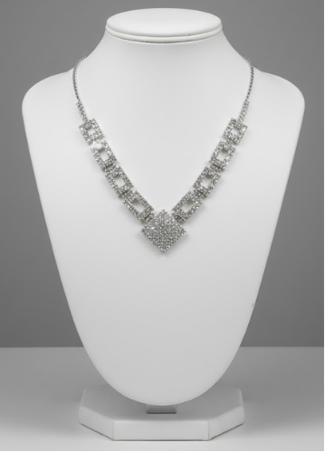 Collana Riquadro Geometrica con Pendente Quadrato